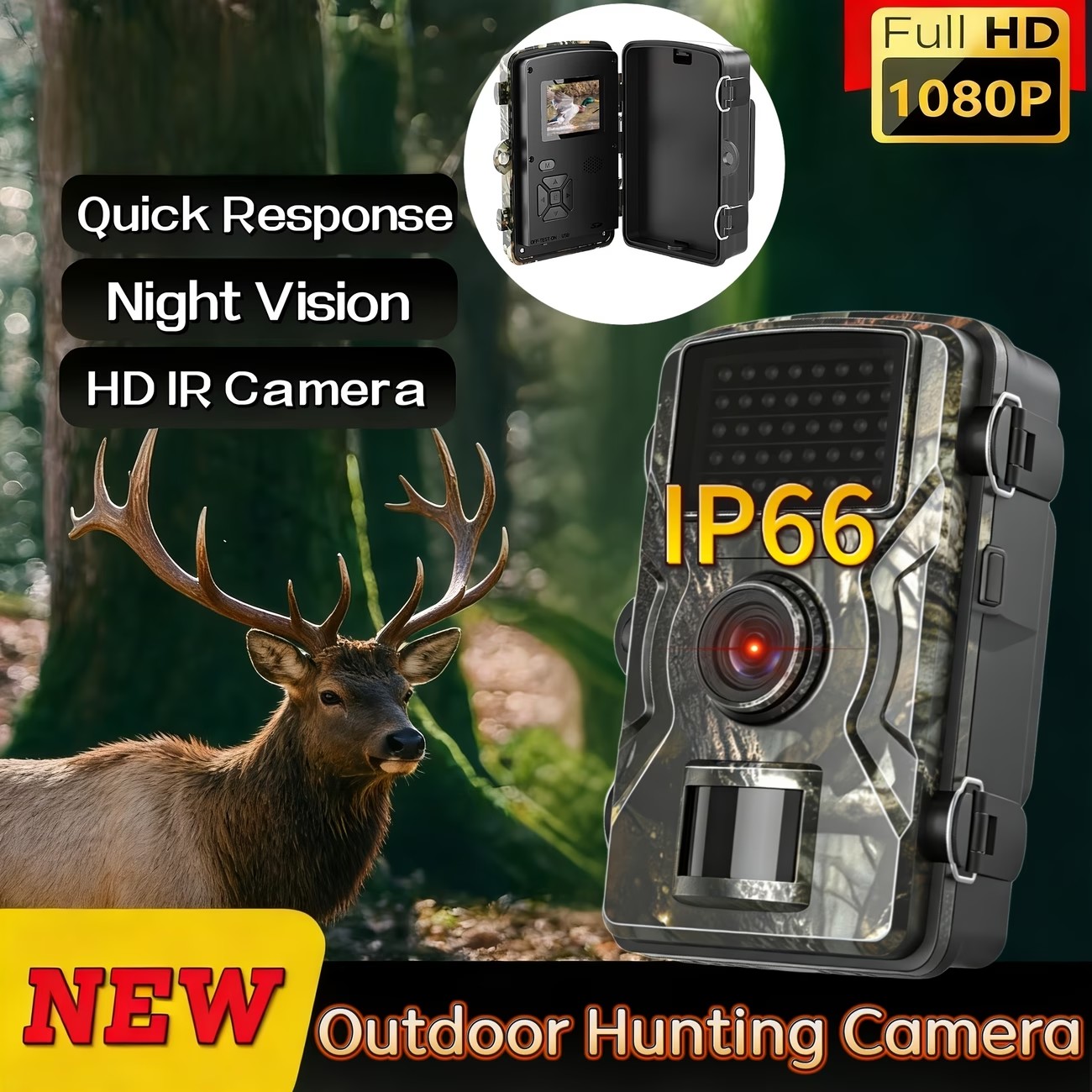 Outdoor Hunting Camera Wireless - 屋外狩猟用トレイルカメラ 1080P PIR 15M 狩猟用ワイヤレス高品質ナイトビジョン屋外防水IP66野生動物カメラ