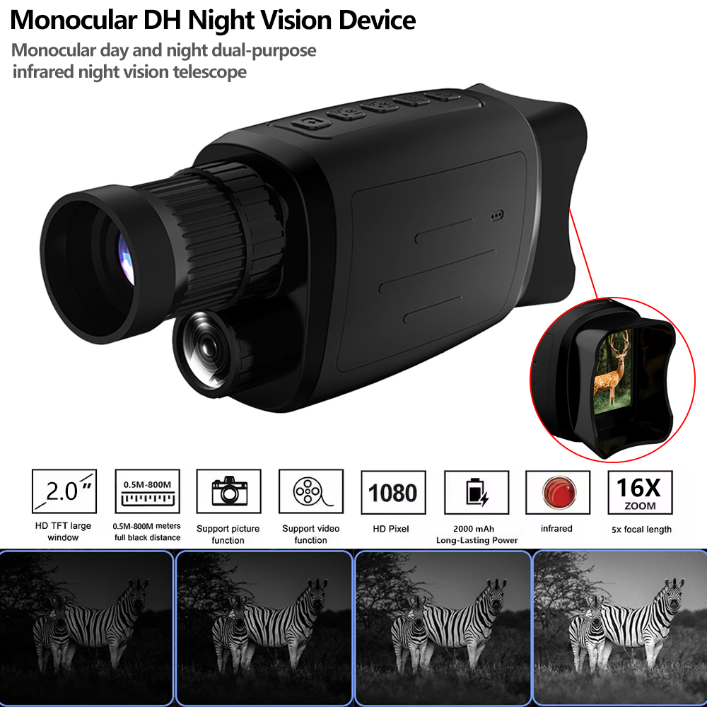 Outdoor Hunting News - 単眼ナイトビジョンデバイス 1080P HD 赤外線 5X デジタルズーム狩猟望遠鏡屋外昼夜デュアル使用