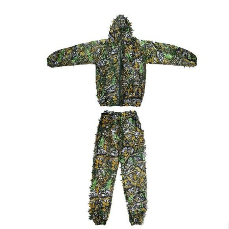 Hunting Outdoor Jacket - 3D 狩猟服スナイパーエアガン迷彩ギリースーツ軍服男性女性子供戦術服ペイントボールジャケット