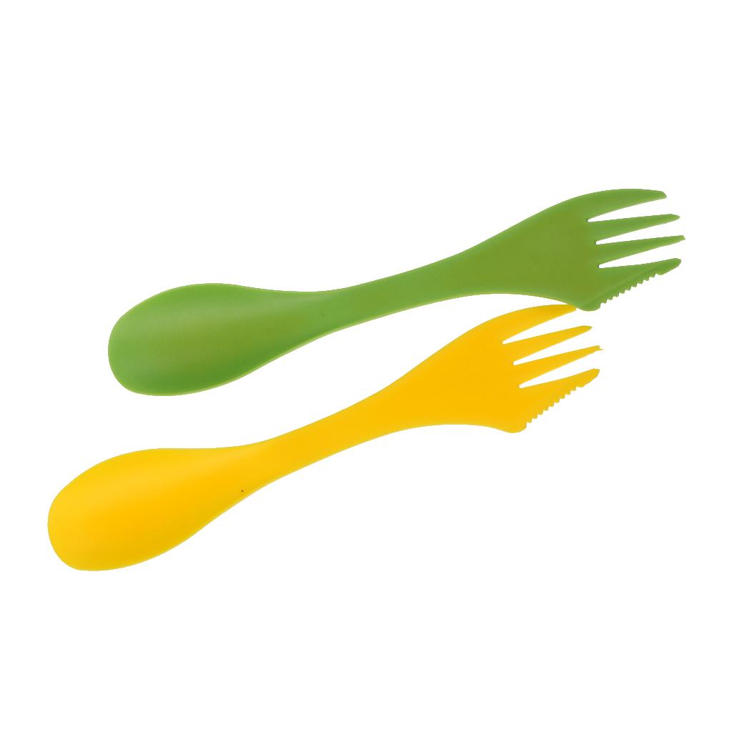 Outdoor Hunting Kitchen - 多機能キャンプ用スポークフォークカトラリーセット BPAフリー ハイキング用食器 ピクニックキッチンガジェット アウトドア旅行用