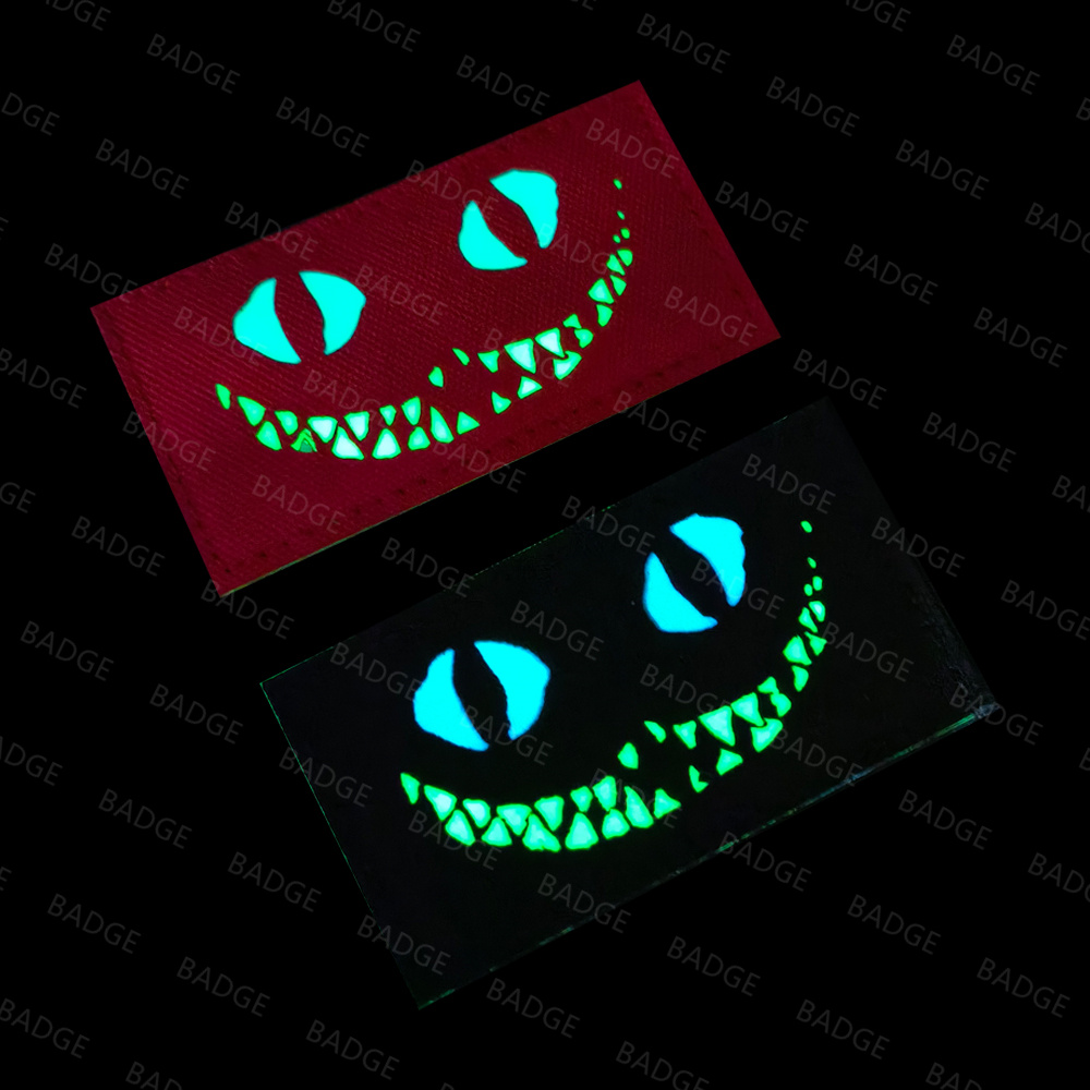 暗闇で光るパッチ猫悪魔の目戦術パッチコンバットフックファスナ - Hunting Blind Fabric のレビューと価格