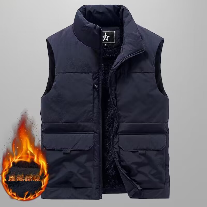 メンズ厚手のフリースハンティングベスト、暖かいノースリーブジ - Hunting Outdoor Jacket のレビューと価格