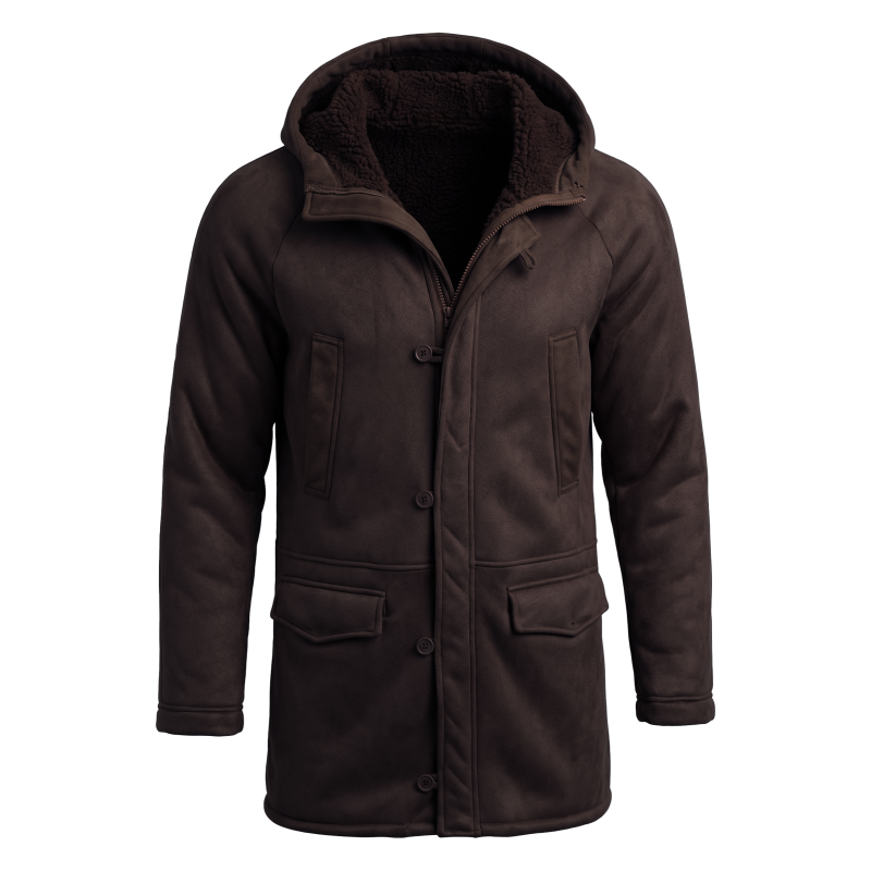 メンズフェイクファー裏地付きフード付き冬用ジャケット |   - Hunting Outdoor Jacket のレビューと価格