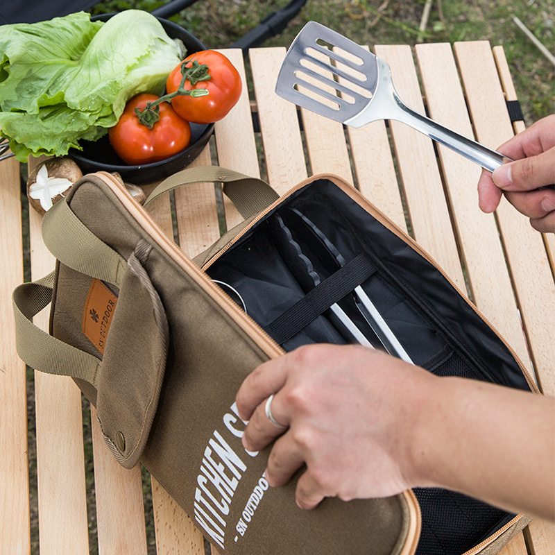8 個キャンプキッチン調理器具セットポータブルバッグアウトド - Outdoor Hunting Kitchen のレビューと価格