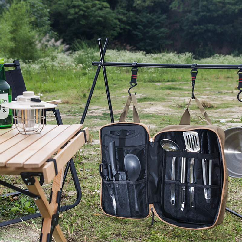 8 個キャンプキッチン調理器具セットポータブルバッグアウトド - Outdoor Hunting Kitchen のレビューと価格