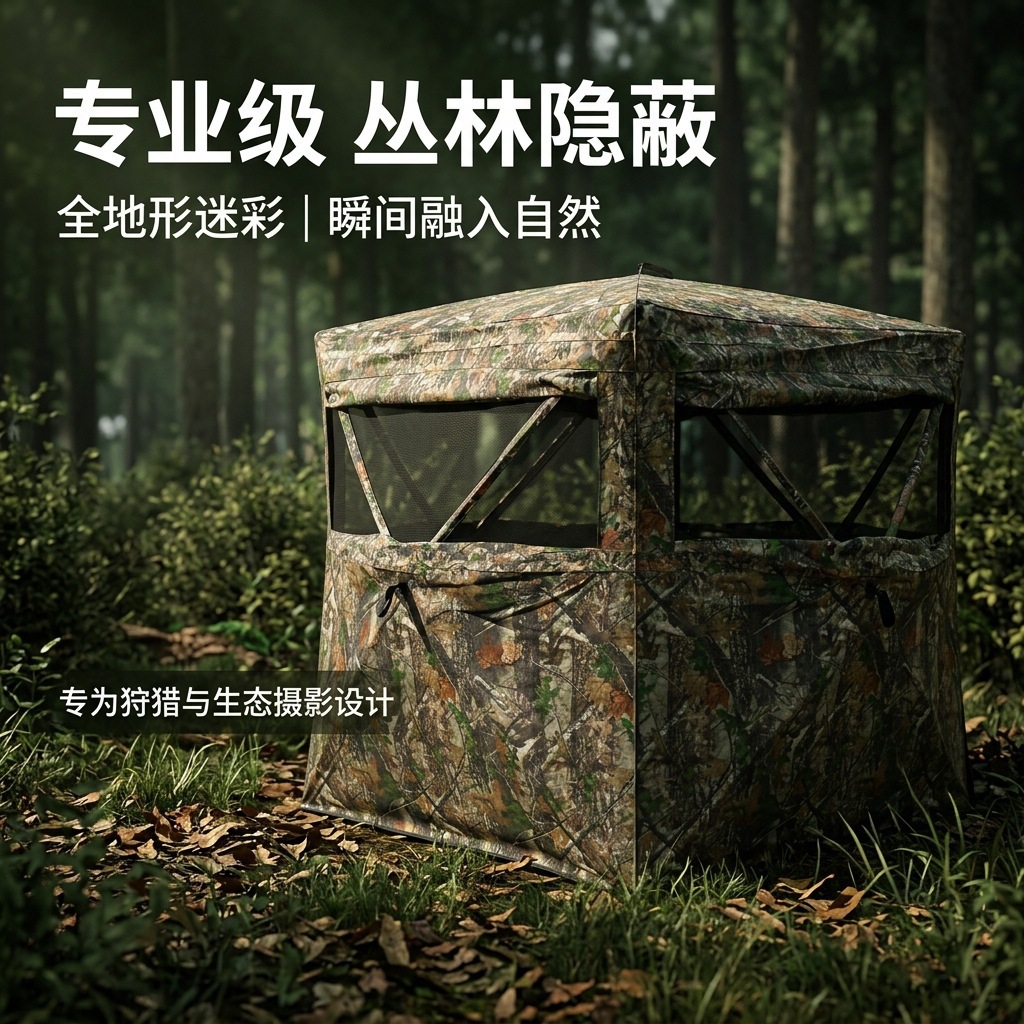 屋外2～3人用キャンプハンティング迷彩テント360/270度 - Outdoor Hunting Tent のレビューと価格