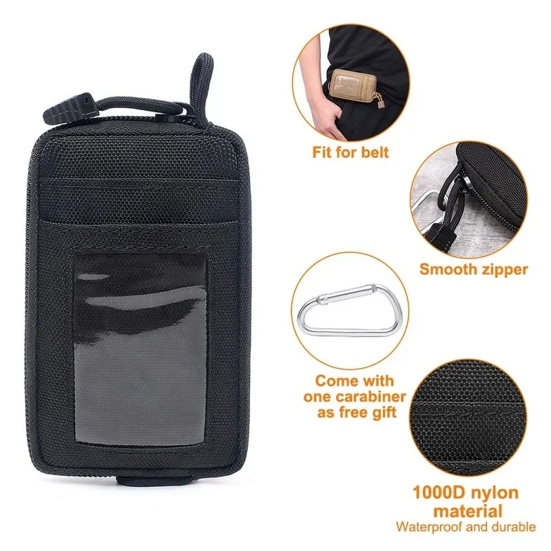 戦術的な財布カードバッグ防水カードキーホルダーマネーポーチパ - Hunting Outdoors Card のレビューと価格
