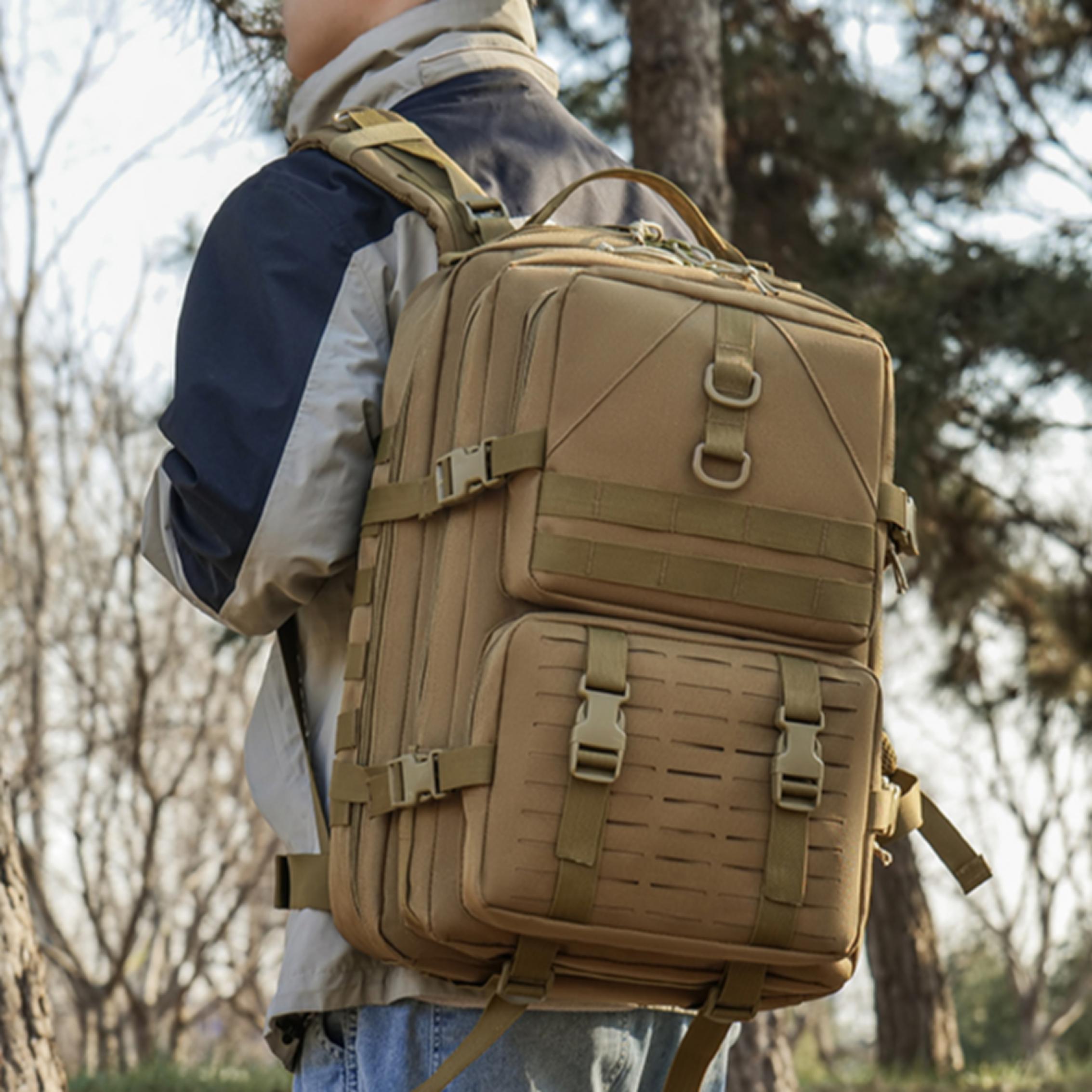 防水加工、大容量、アウトドア戦術バックパック、登山、ハイキン - Outdoor Hunting Logo のレビューと価格