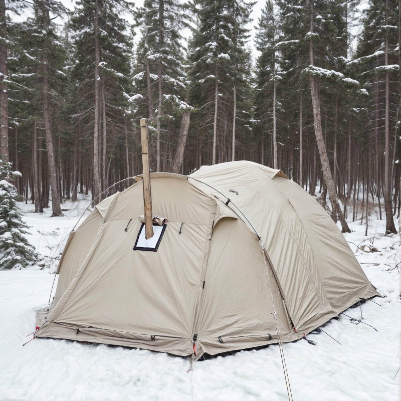 屋外耐火ホットテント 2人用 防水拡張ドームテント スノース - Outdoor Hunting Tent のレビューと価格
