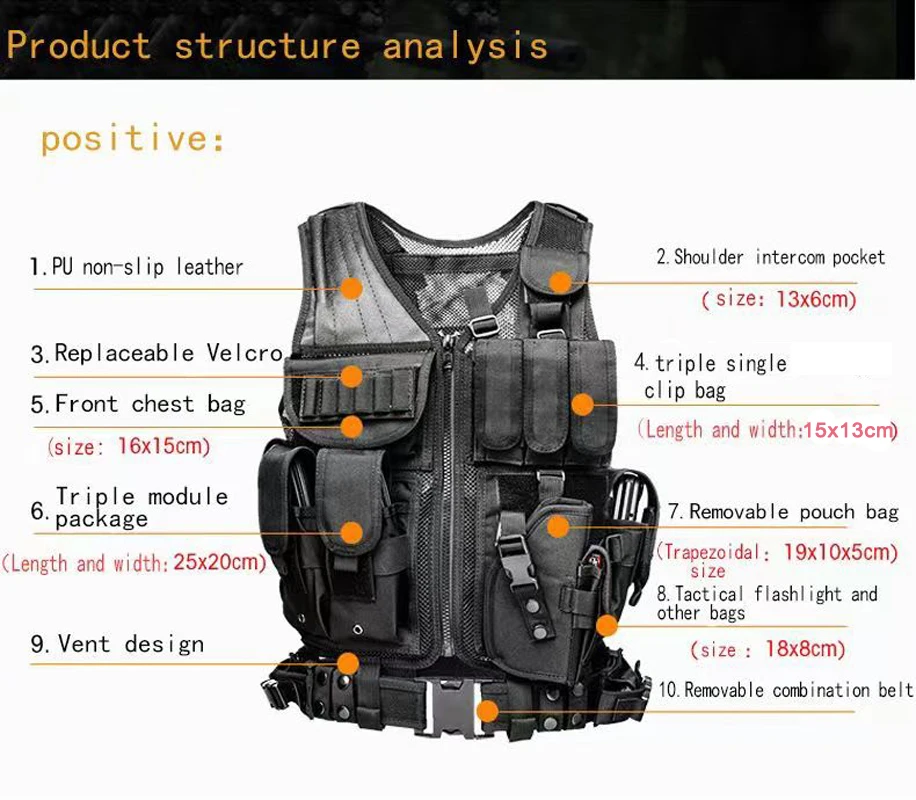 戦術的な戦闘ベスト,防弾チョッキ,防弾チョッキ,警備員,狩猟 - Hunting Outdoor Jacket のレビューと価格