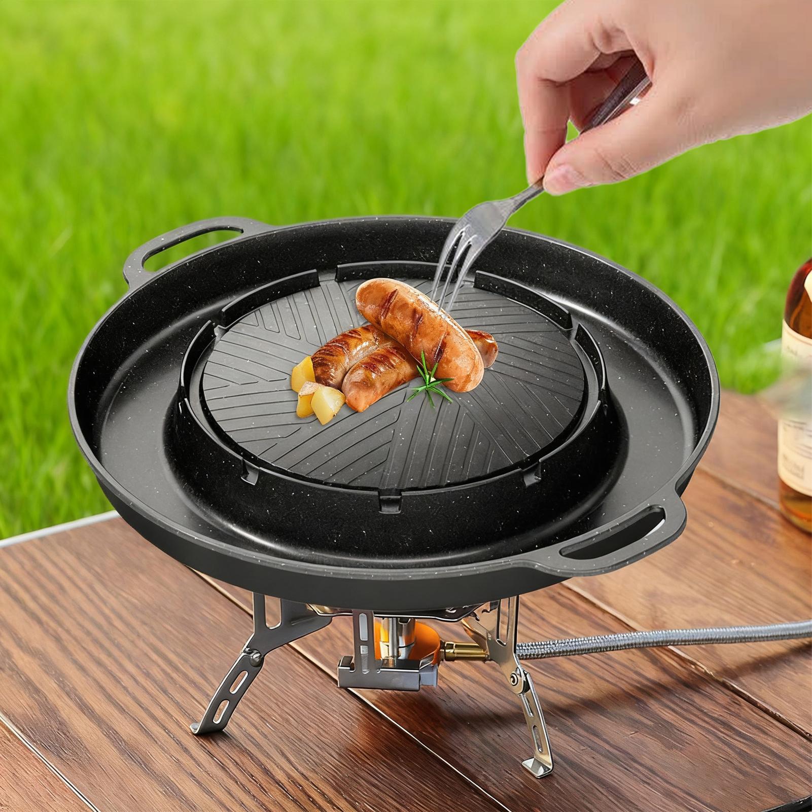 2-in-1 グリル＆ホットパン（コンロ用）、ノンスティック - Outdoor Hunting Kitchen のレビューと価格
