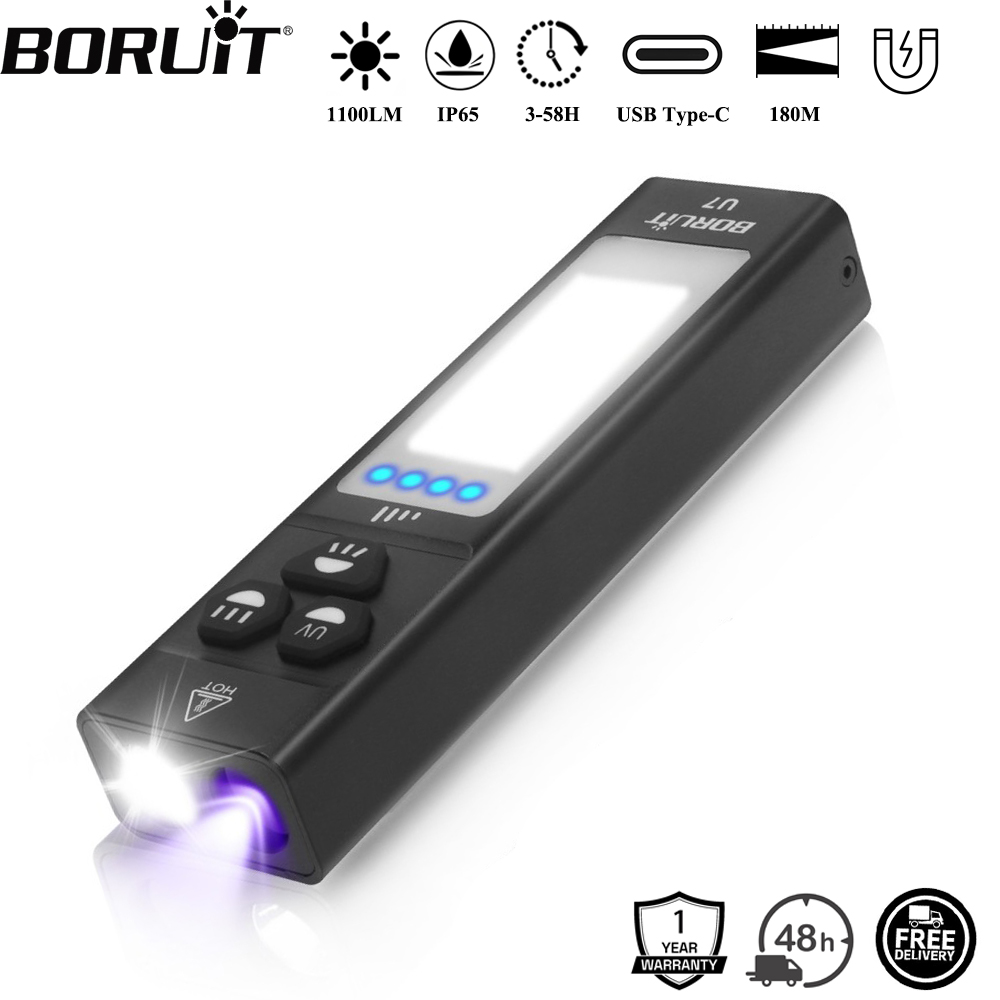 BORUiT U7 UV LED EDC懐中電灯 1100L - Outdoor Hunting Lights のレビューと価格