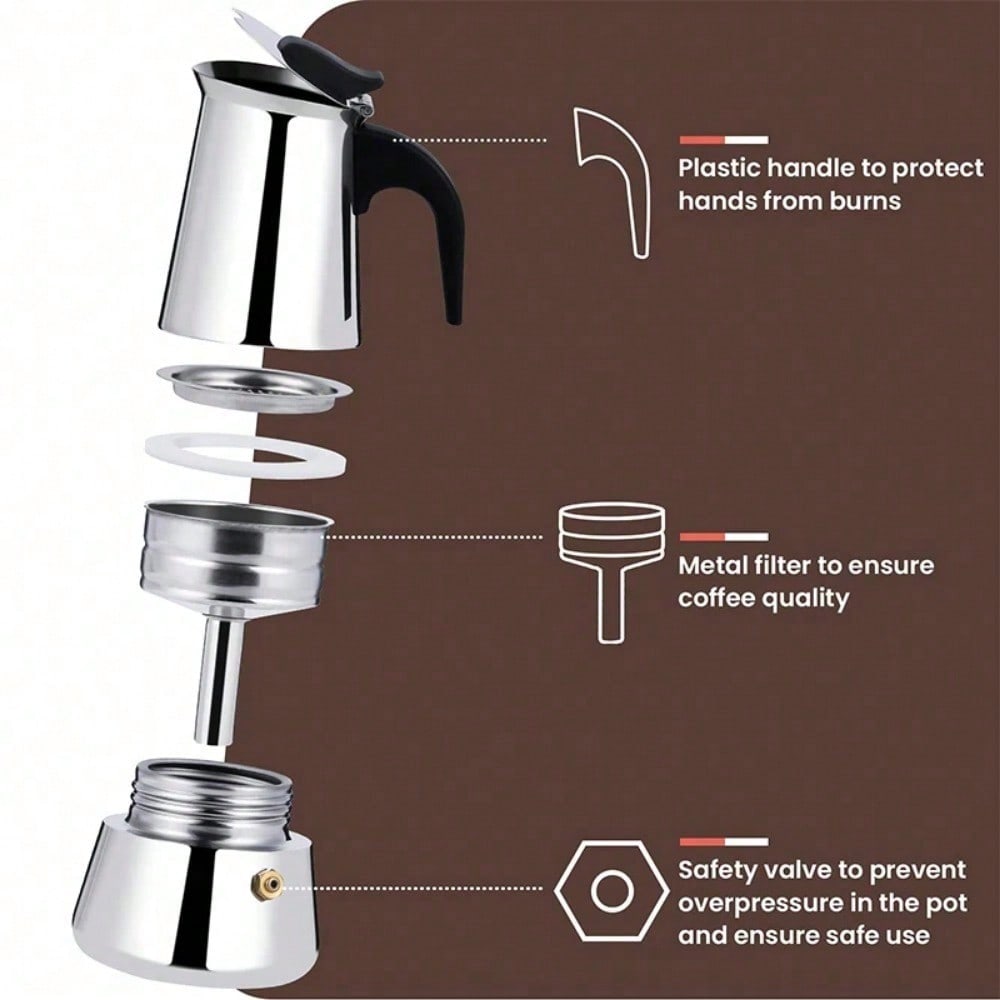 12 カップコーヒーメーカーステンレス鋼エスプレッソメーカー - Outdoor Hunting Kitchen のレビューと価格