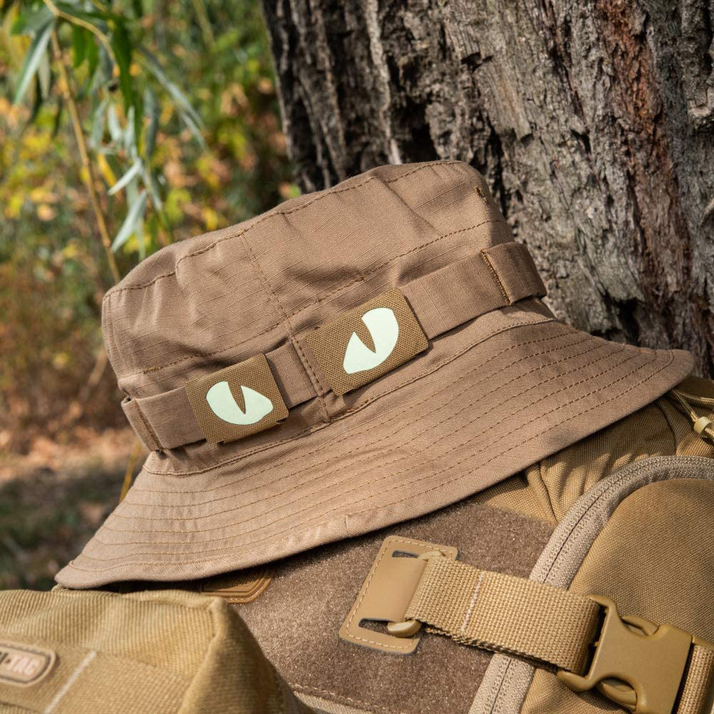 戦術的なミリタリーコンバットパッチ,キャッツアイパターン,暗 - Hunting Blind Fabric のレビューと価格