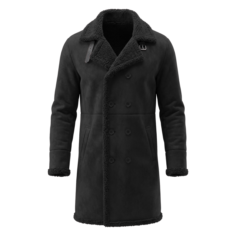 メンズフェイクスエードファー裏地付き冬用ジャケット防風ダブル - Hunting Outdoor Jacket のレビューと価格