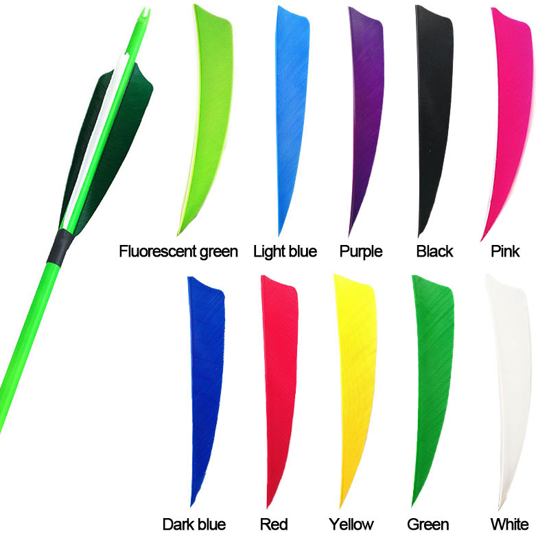 50 個アーチェリー矢羽根 4 インチ天然七面鳥の羽 DIY - Arrow Carbon Shaft のレビューと価格