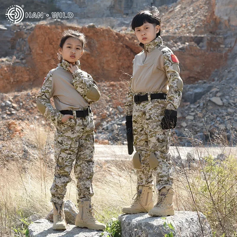 子供のための戦術的なユニフォームセット,狩猟服,ハイキングジ - Hunting Outdoor Jacket のレビューと価格