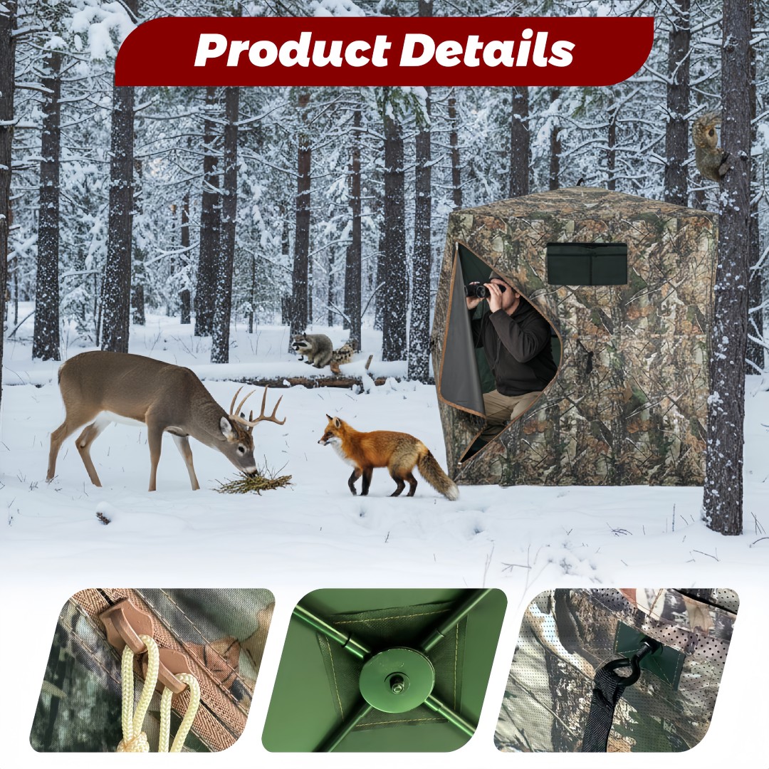迷彩柄ポップアップハンティングブラインド、簡単設置、地上設置 - Hunting & Outdoor Supplies Carterton Reviews のレビューと価格