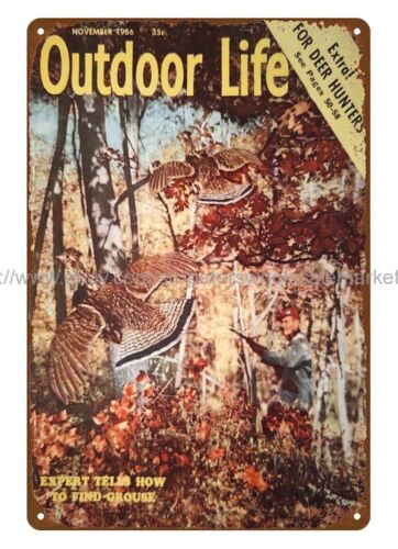 1956 OUTDOOR LIFE ウズラ狩猟用メタルブリキ - Hunting Quail のレビューと価格