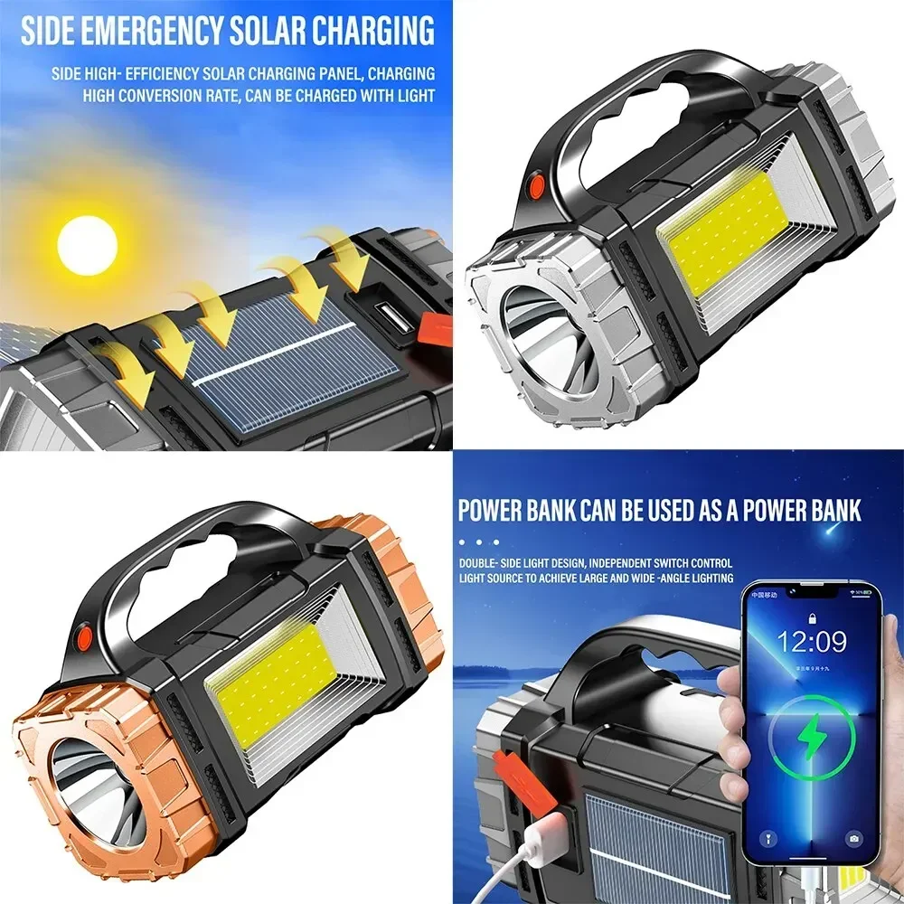 強力なハンドヘルド懐中電灯 USB 充電式トーチ超高輝度ソー - Outdoor Hunting Lights のレビューと価格