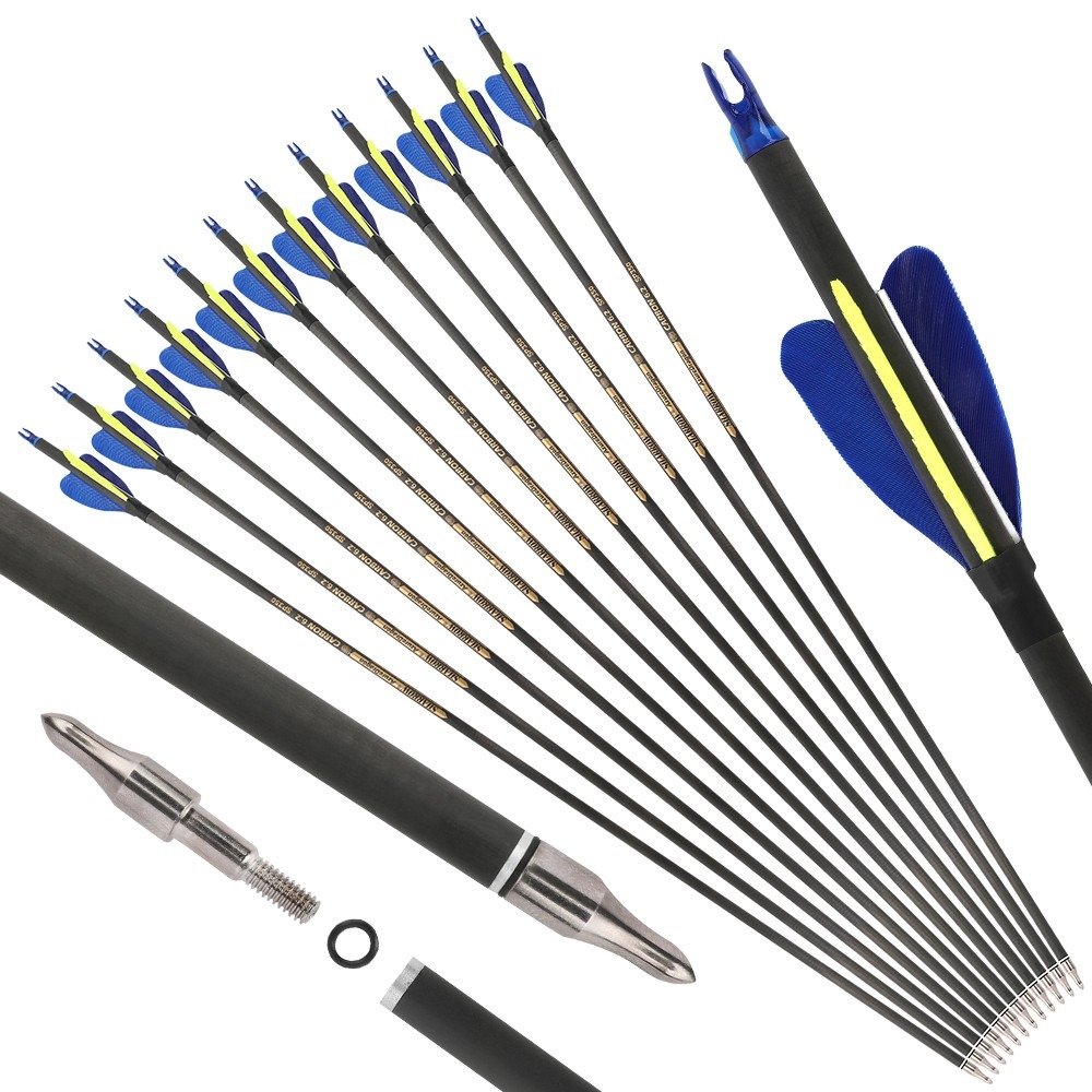 カーボン矢 32インチ スパイン500/600 純カーボンシ - Arrow Carbon Shaft のレビューと価格