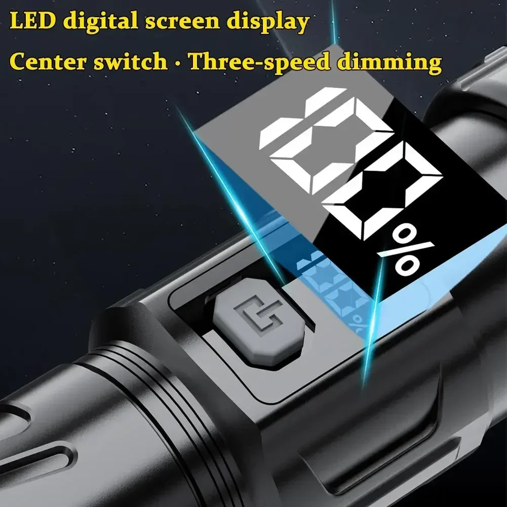 超高輝度 LED 懐中電灯 USB 充電式トーチ屋外ズーム釣 - Outdoor Hunting Lights のレビューと価格