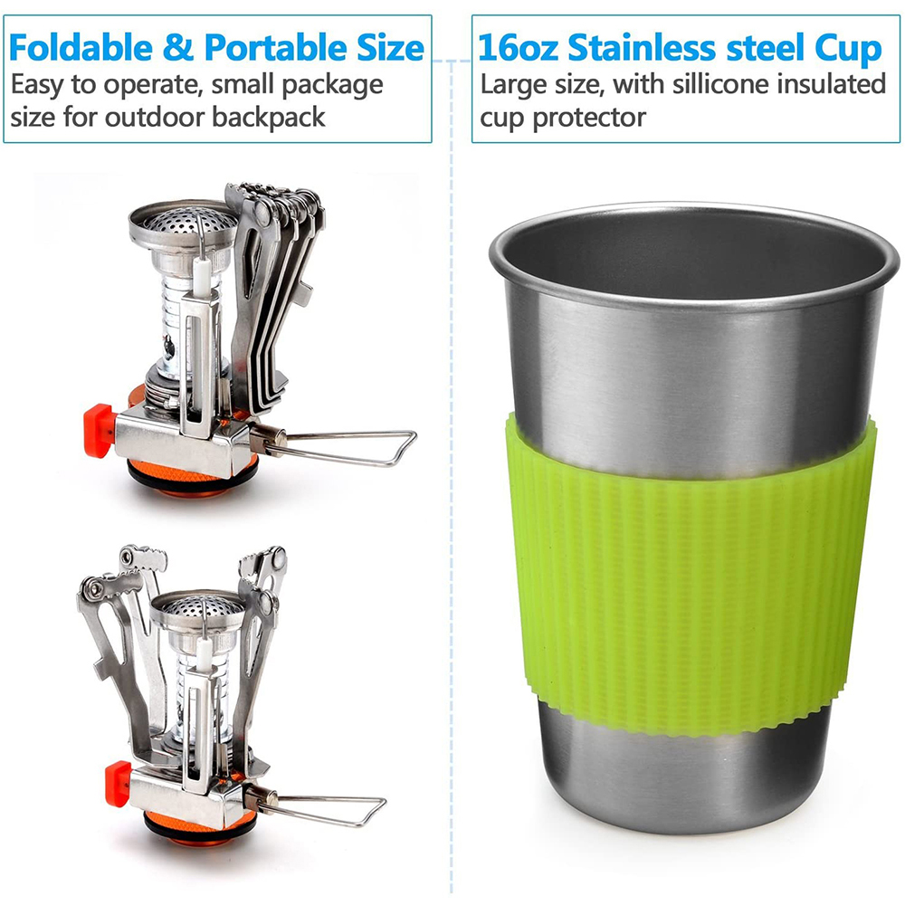 キャンプ調理器具キット ストーブ付き アウトドアクッキングセ - Outdoor Hunting Kitchen のレビューと価格